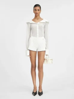 Le short maille pliss&eacute;