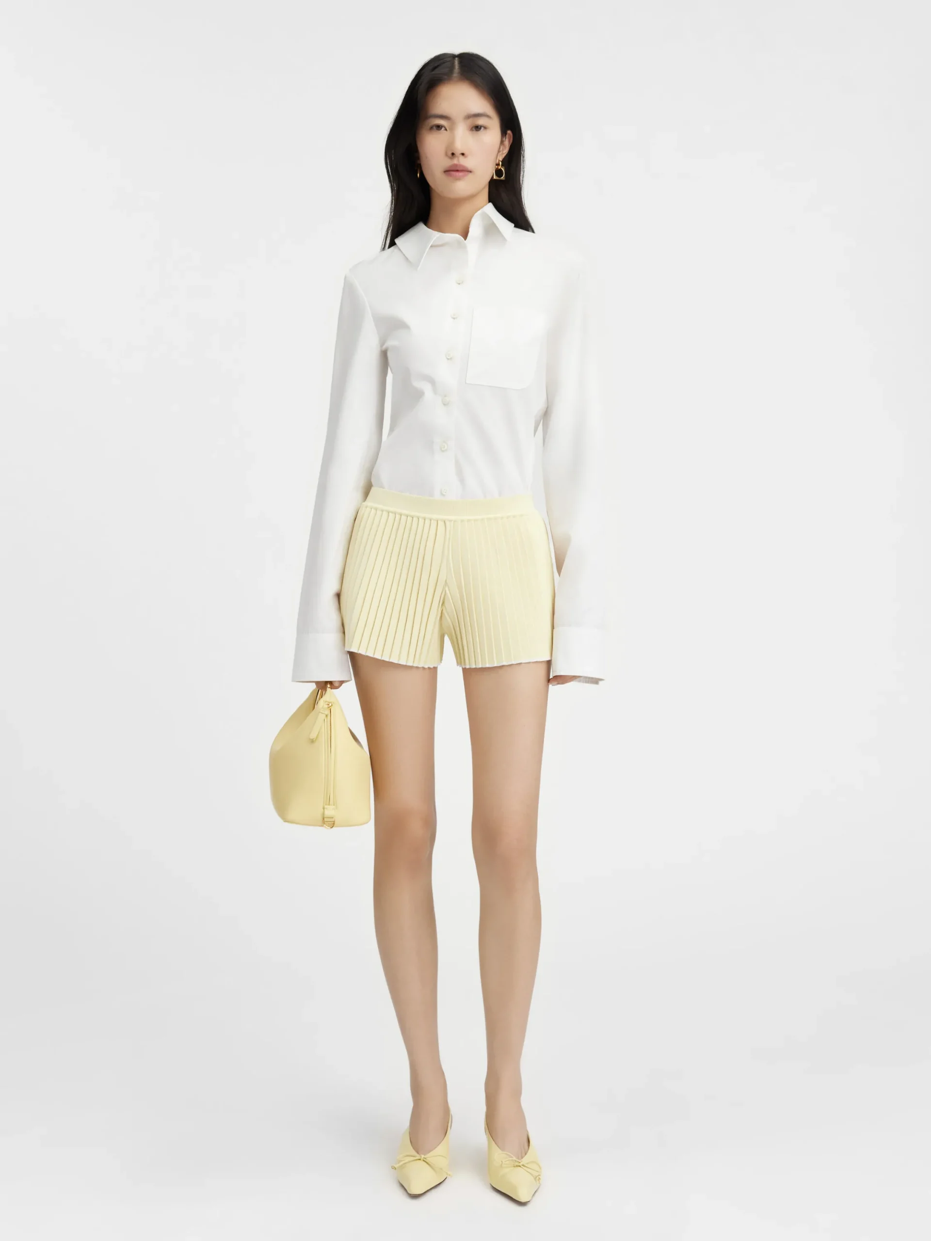 Le short maille plissé