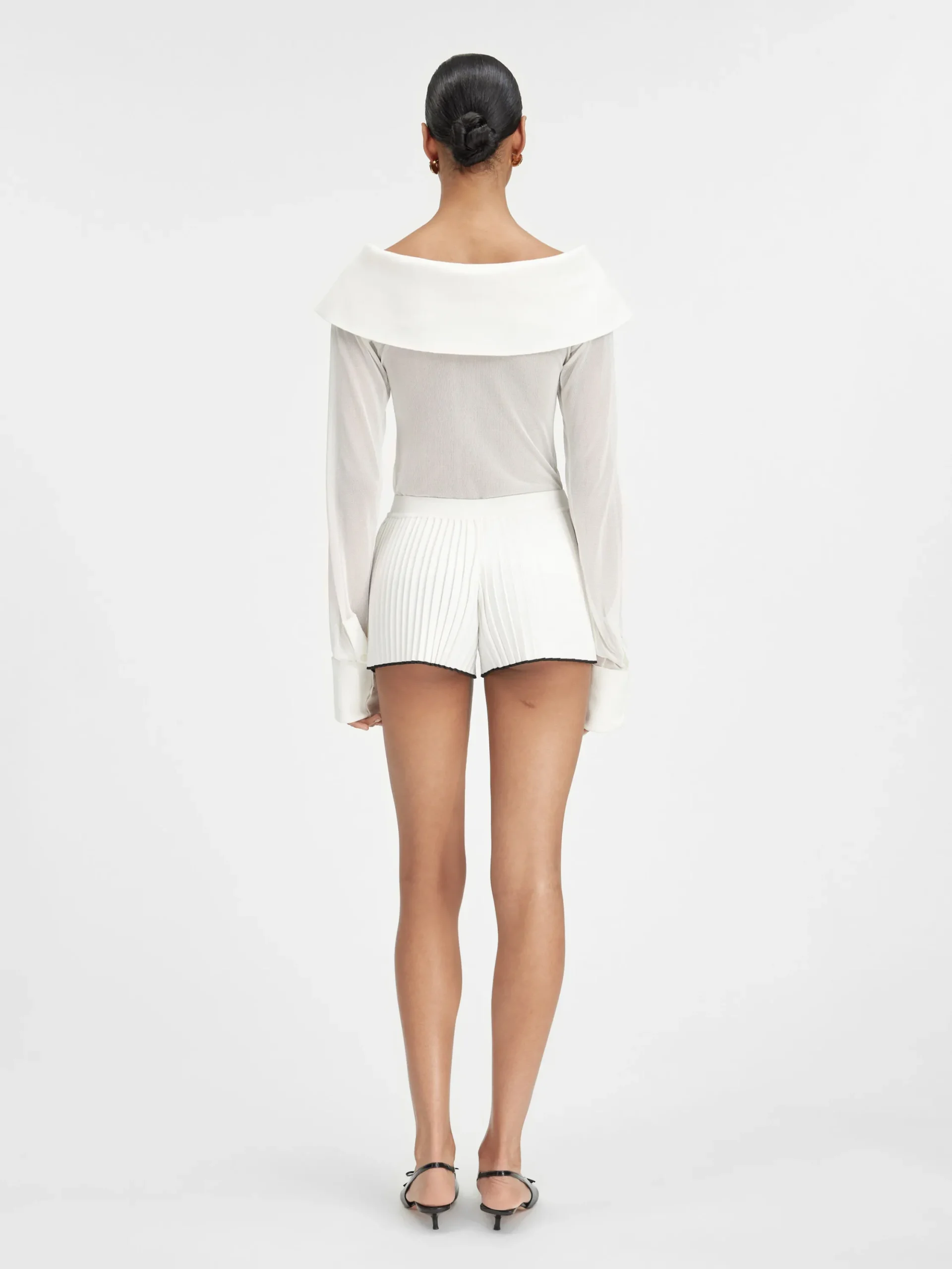 Le short maille plissé