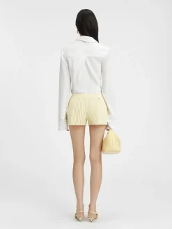 Le short maille pliss&eacute;