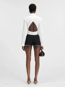 Le short maille pliss&eacute;