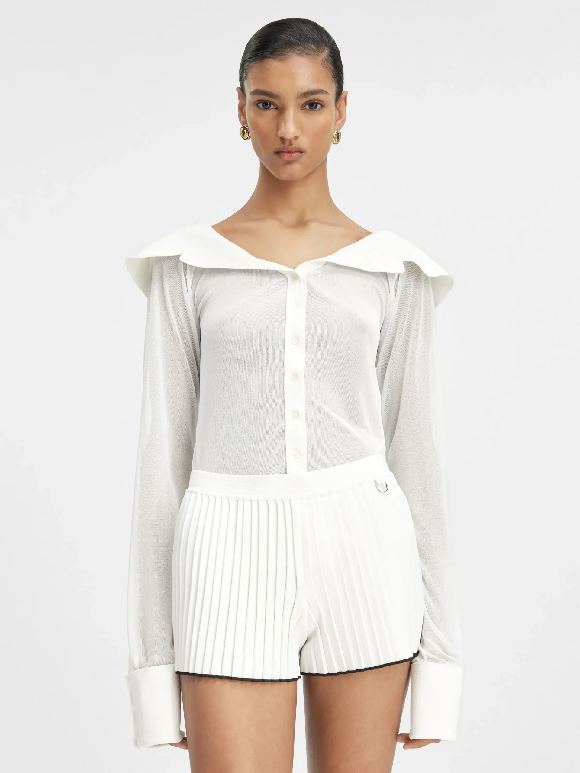 Le short maille plissé